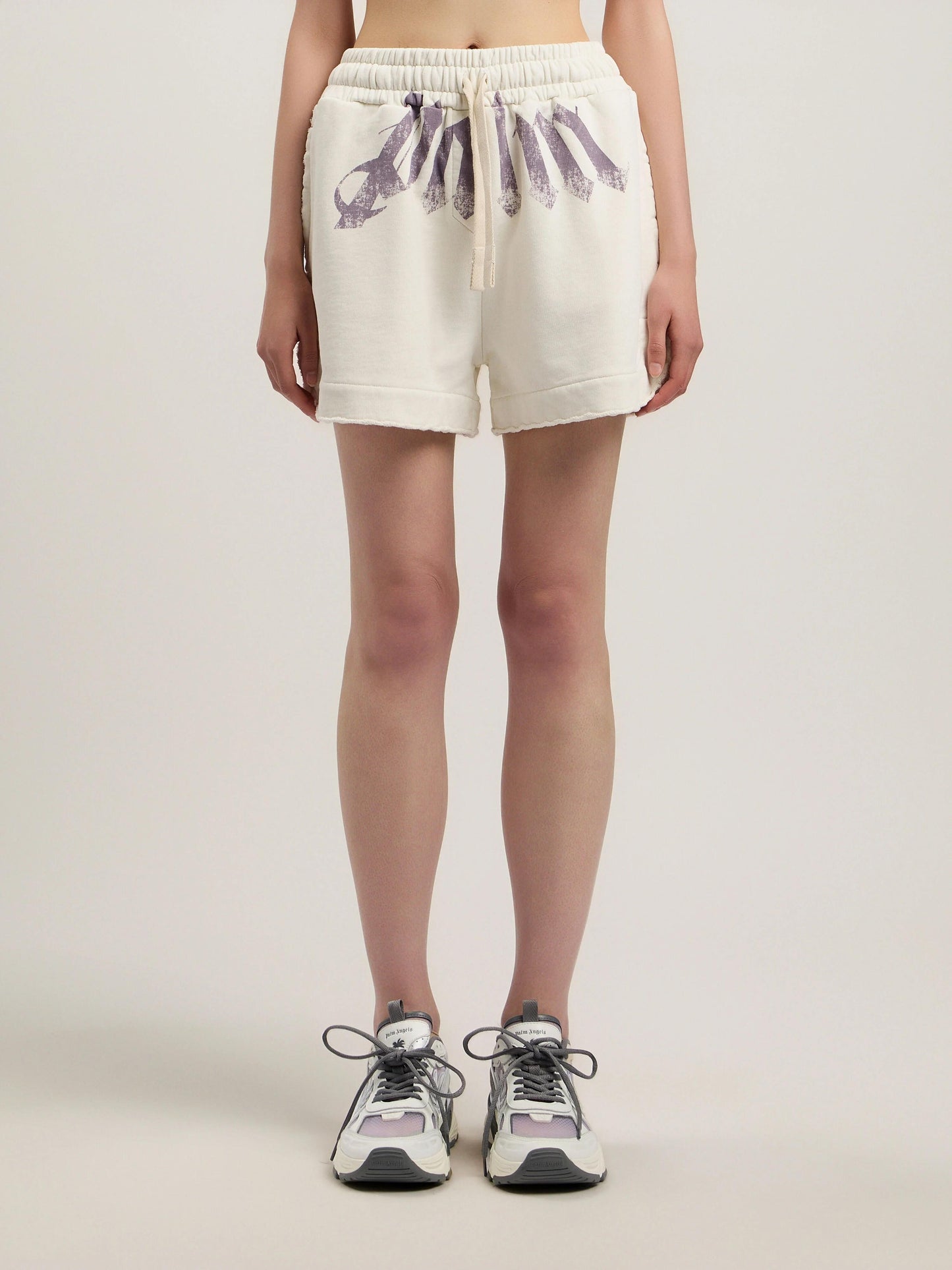 Short Palm Angels in felpa "Big Waist Logo" donna