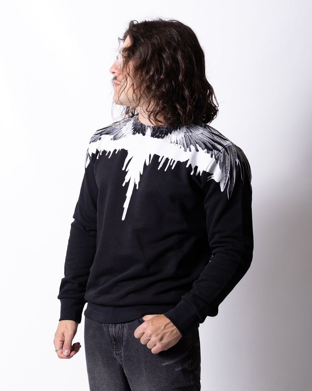 Felpa Marcelo Burlon girocollo "Icon Wings" uomo
