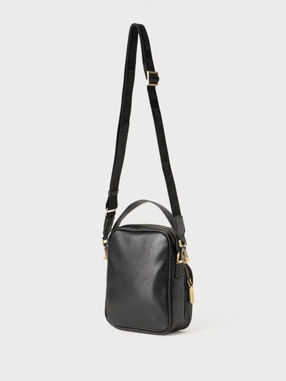 Tracolla Just Cavalli "Metal Lettering" in pelle saffiano uomo