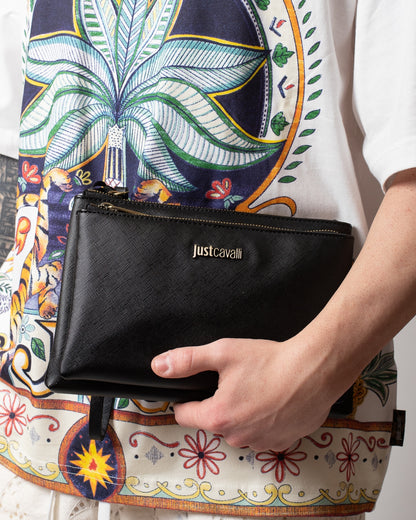 Pochette Just Cavalli "Metal lettering" in ecopelle