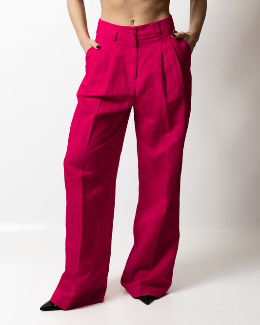 Pantalone Twinset Actitude in misto lino donna