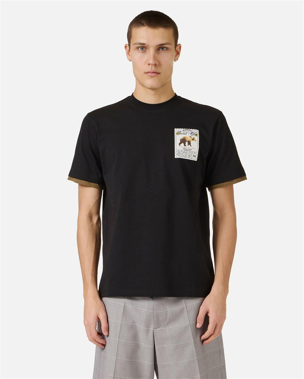 T-Shirt Iceberg con stampa orso uomo