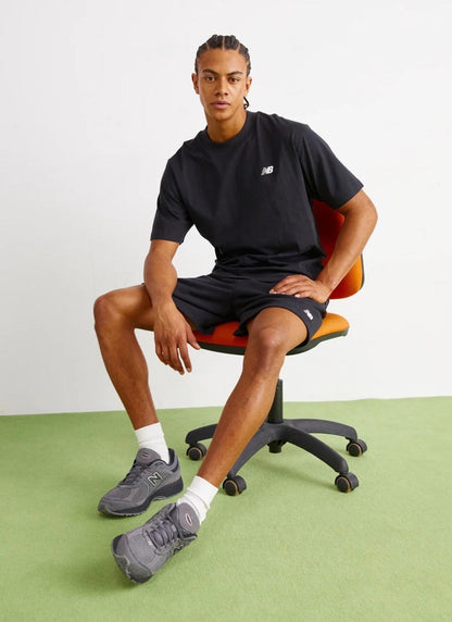 T-shirt New Balance girocollo con logo ricamato