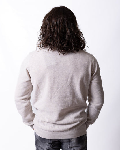 Maglia Timberland in lana mezza zip con logo ricamato