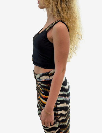 Top Just Cavalli cropped con dettaglio serpente donna