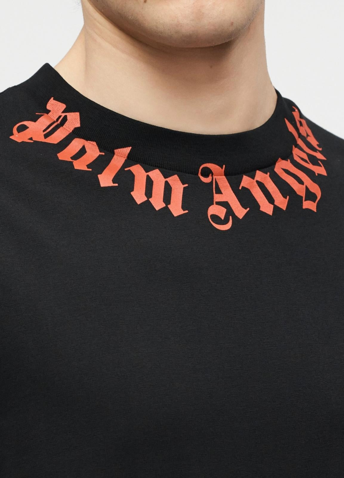 T-Shirt Palm Angels "Neck Logo Regular" uomo
