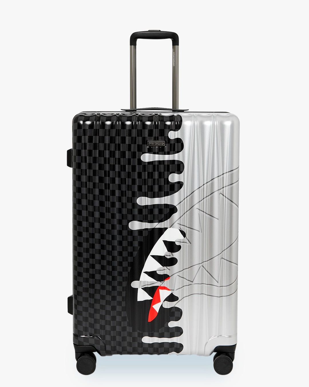 Valigia Sprayground nero SILVER SIDE DRIP BLACK CHECK CARRY-ON HARD LUGGAGE