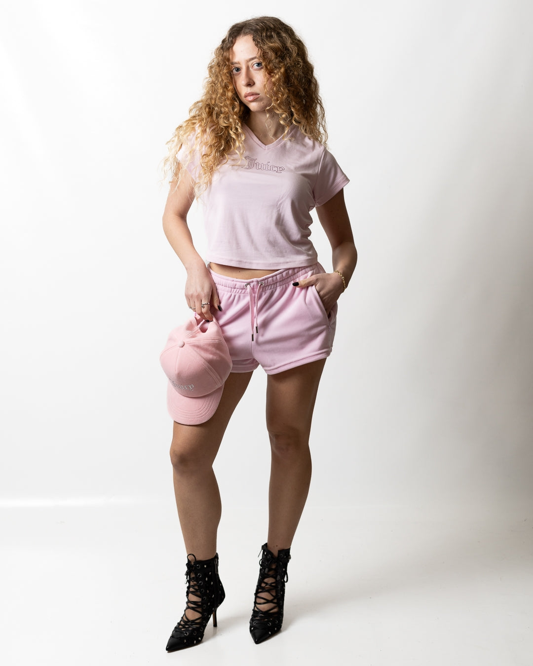 Short Juicy Couture effetto velluto "Tamia Outline" donna