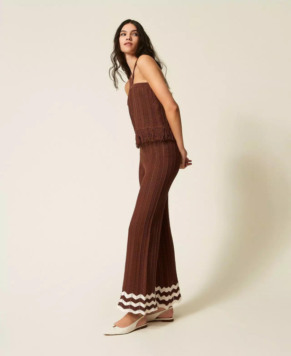 Top Twinset Actitude cropped in maglia donna
