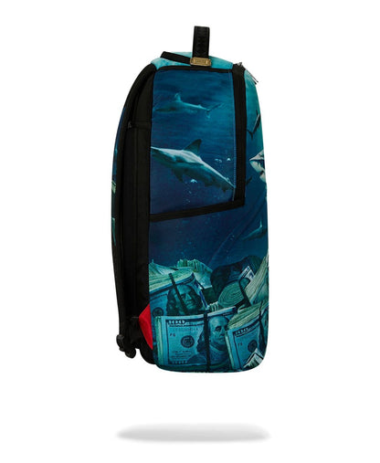 Zaino Sprayground blu SHARK UNDER WATER WITH MONEY BACKPACK 