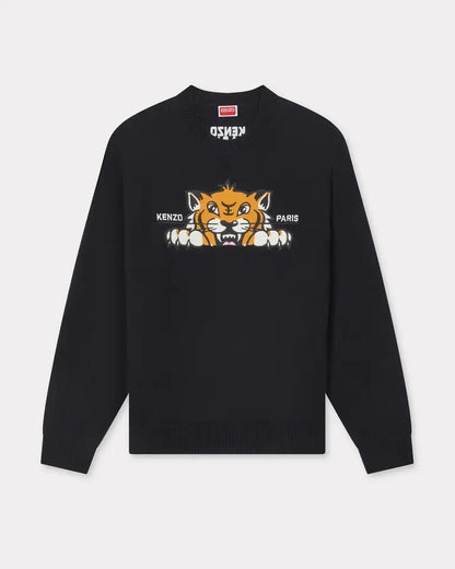 Maglia Kenzo Paris "Happy Tiger" in misto lana uomo