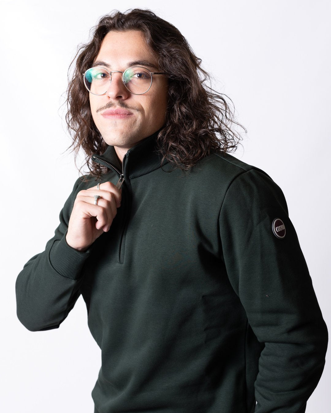 Felpa Colmar essential mezza zip uomo