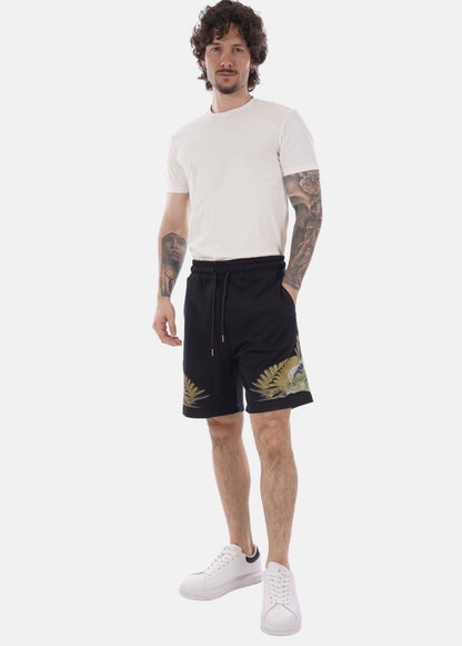Bermuda Marcelo Burlon in felpa "Icon Wings Colorfull" uomo