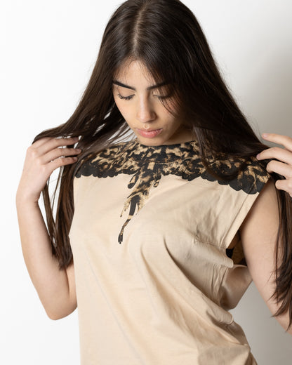 Canotta Marcelo Burlon "Wings Animalier" donna