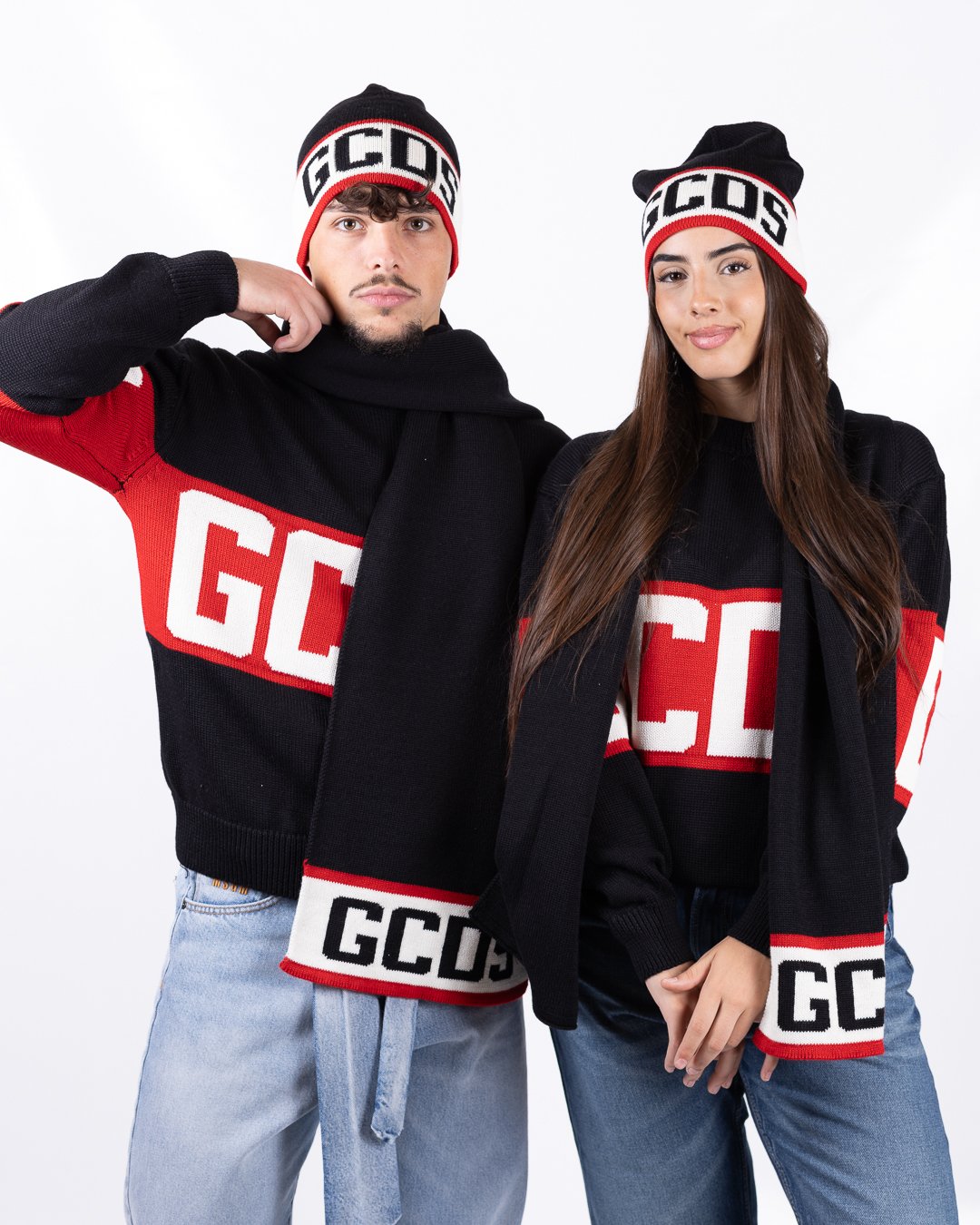 Sciarpa GCDS in misto lana "Band Logo"