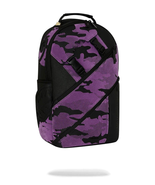 Zaino Sprayground nero PURPLE FLOCKED CAMO BACKPACK