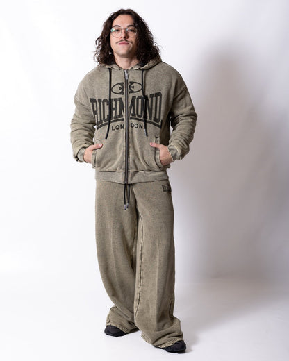 Giubbotto Richmond X con cappuccio e logo stampato