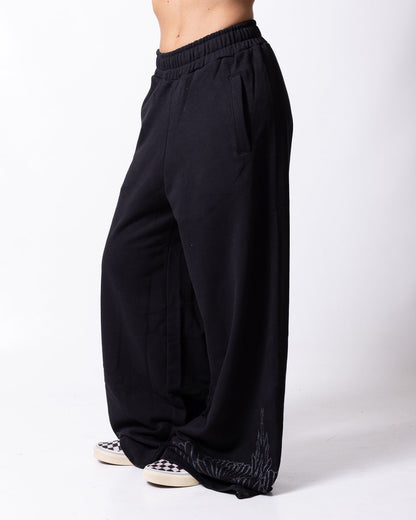 Pantalone County of Milan con grafica brillantinata