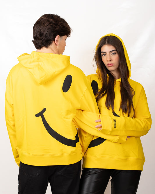 Felpa Moschino con cappuccio "Smiley Movement" 