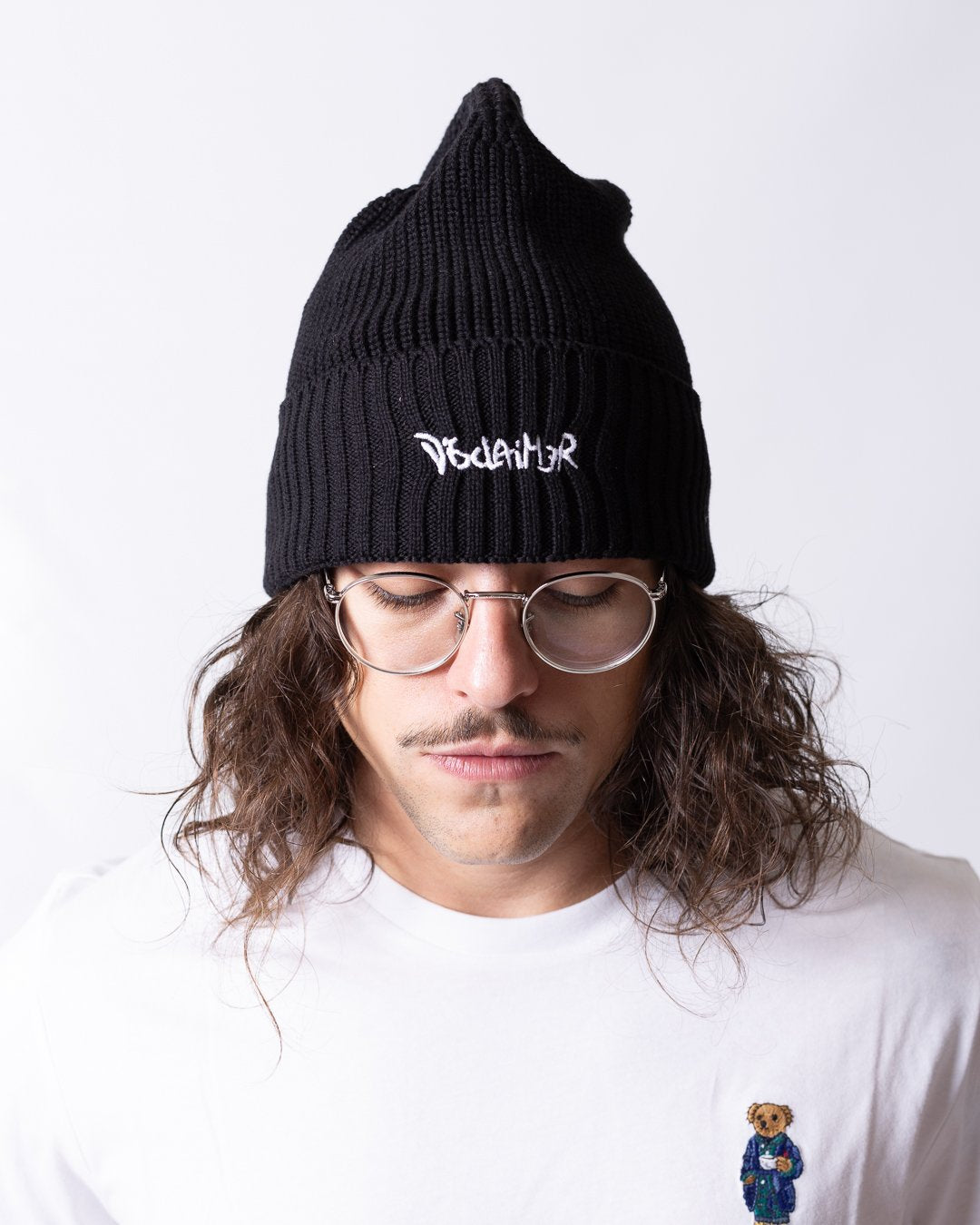 Cappello Disclaimer con risvolto e logo ricamato