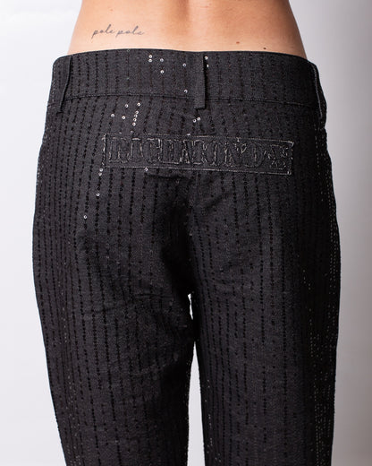 Pantalone Richmond X a zampa con paillettes all-over donna