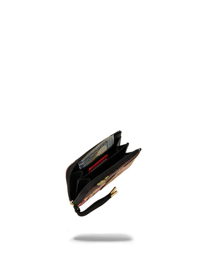 Portafoglio Sprayground marrone "AI Henny floral zip-out wallet"