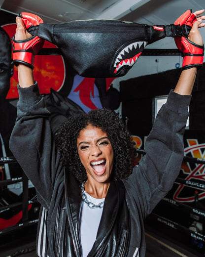 Marsupio Sprayground nero Fly knit mouth savvy crossbody