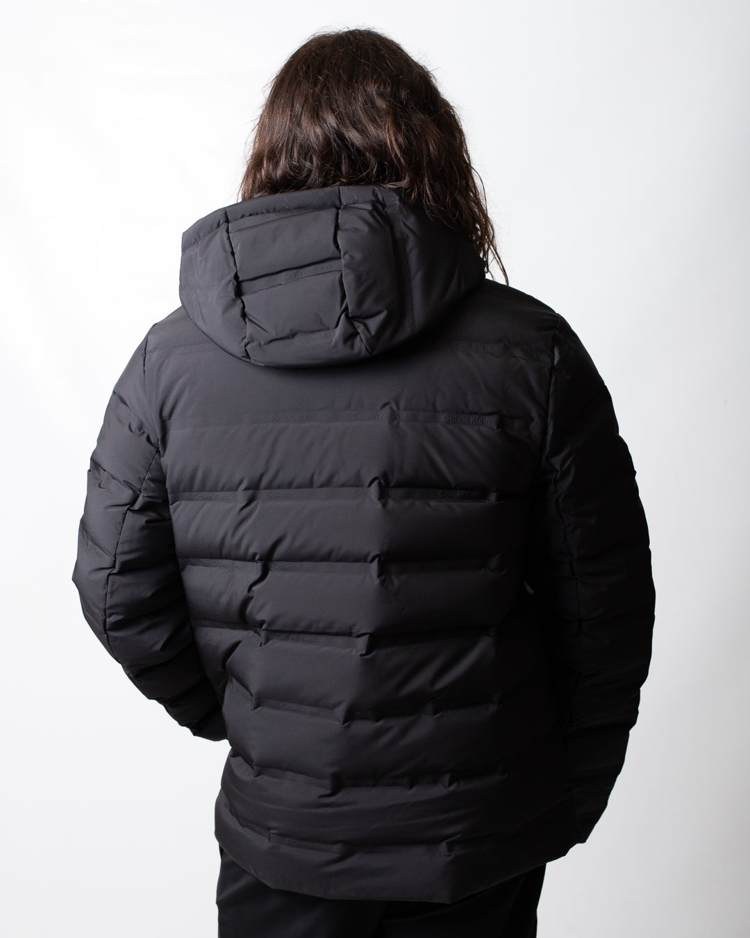 Giubbotto Calvin Klein puffer con logo all-over uomo