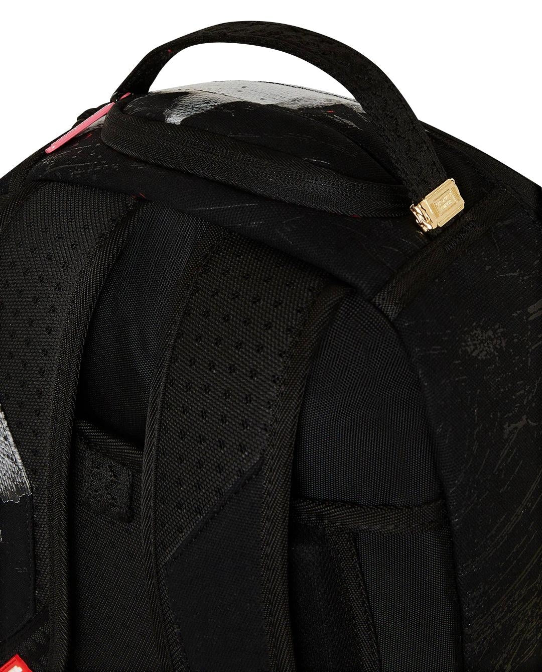 Zaino Sprayground nero Shark central sorbet hand painted backpack