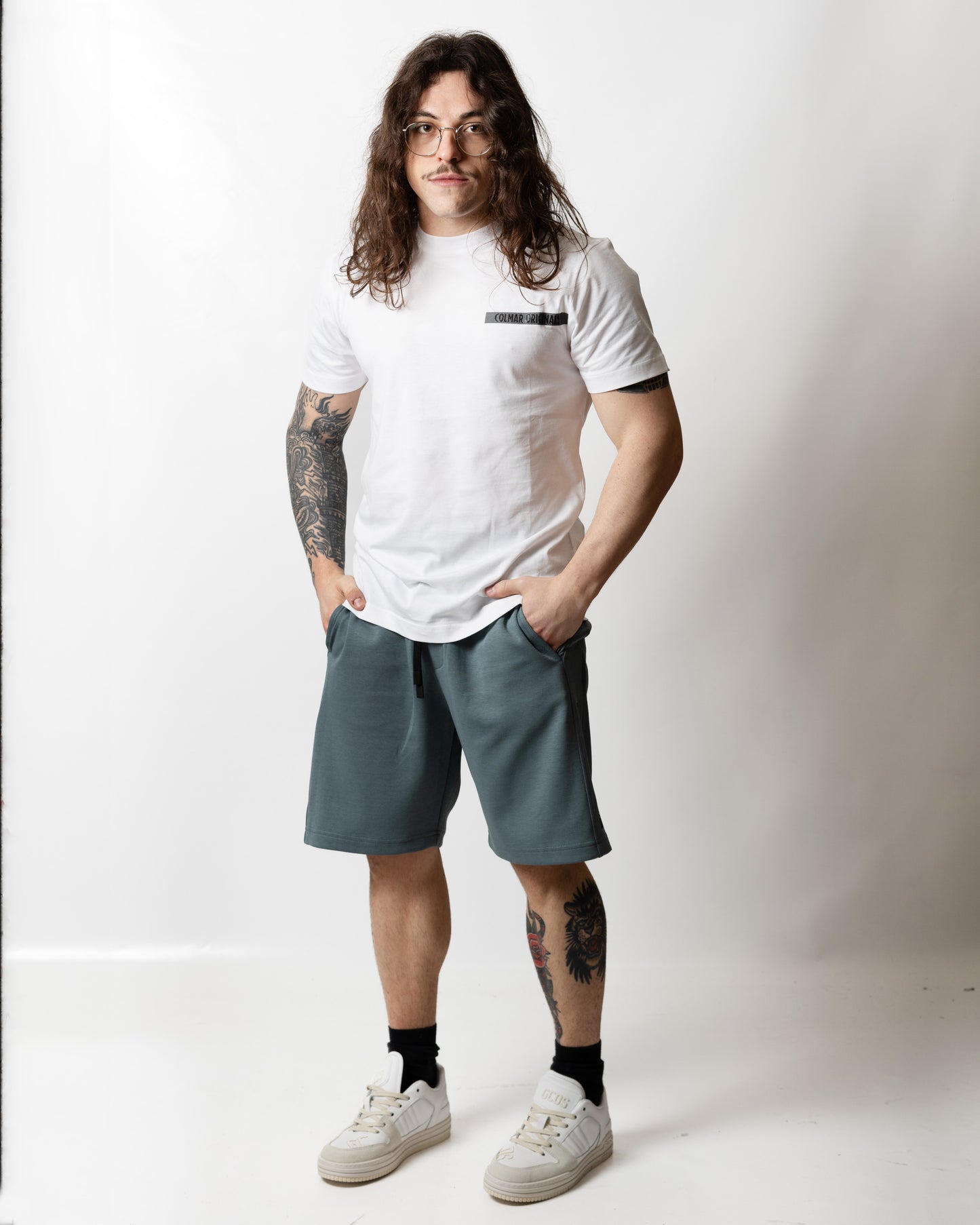 T-Shirt Colmar con fascia logata uomo