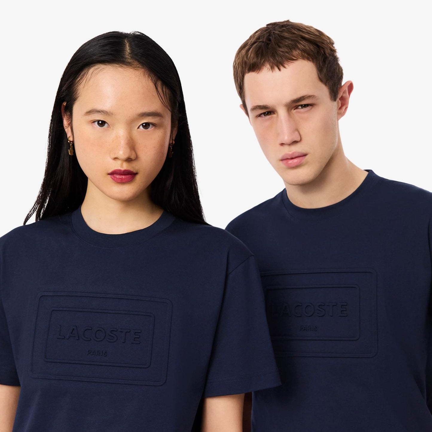 T-Shirt Lacoste classic con logo in rilievo uomo