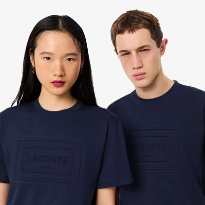 T-Shirt Lacoste classic con logo in rilievo uomo