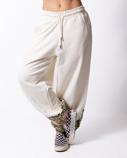 Pantalone County of Milan con grafica ali donna