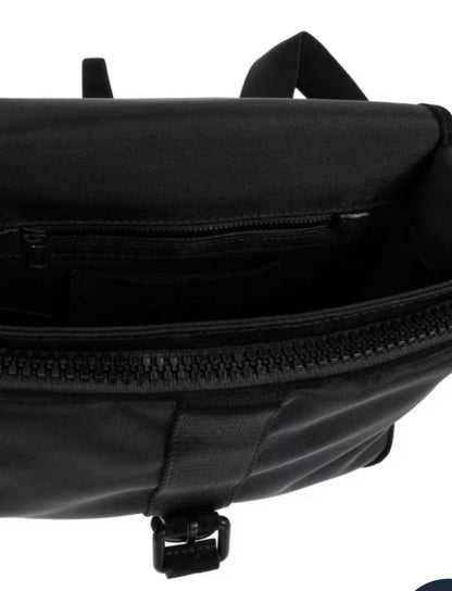 Borsa Moschino in tessuto con placca in metallo uomo