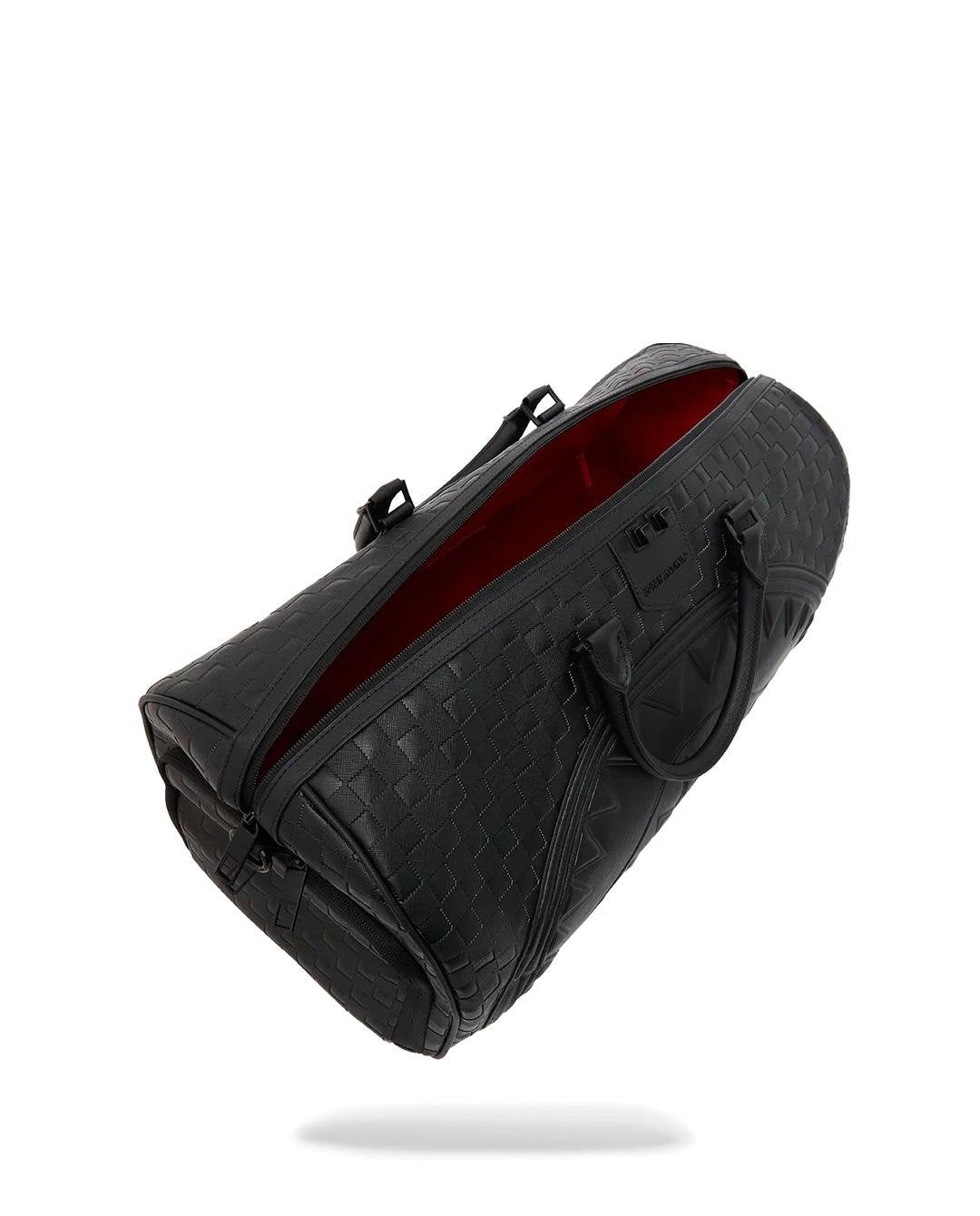 Borsone Sprayground nero RAISED CHECK DUFFLE