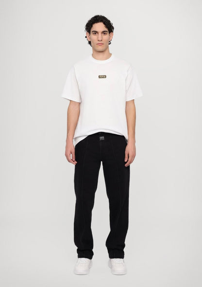 T-Shirt Versace Jeans Couture con placca logata in metallo uomo