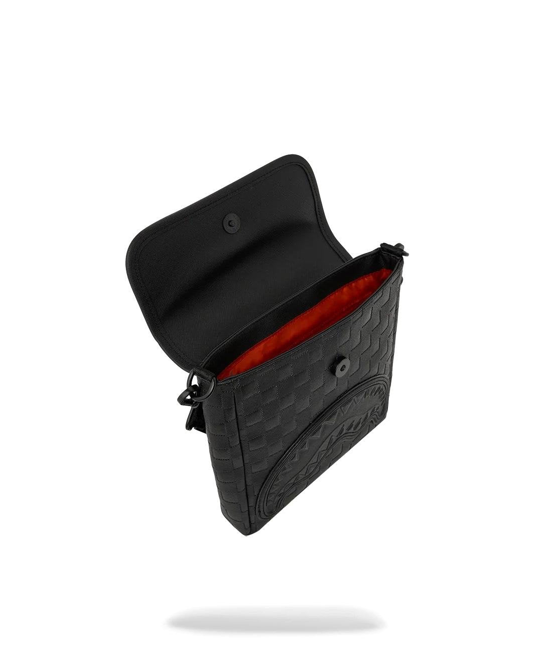 Tracolla Sprayground nero RAISED CHECK MESSENGER SLING