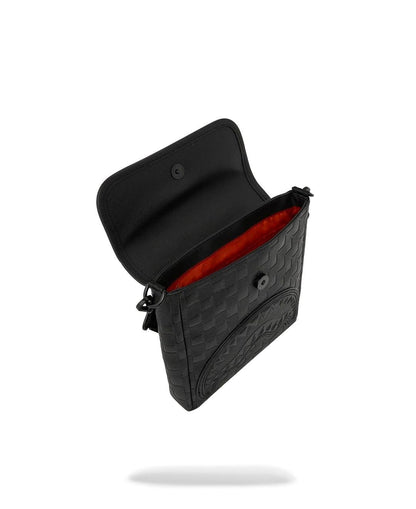 Tracolla Sprayground nero RAISED CHECK MESSENGER SLING
