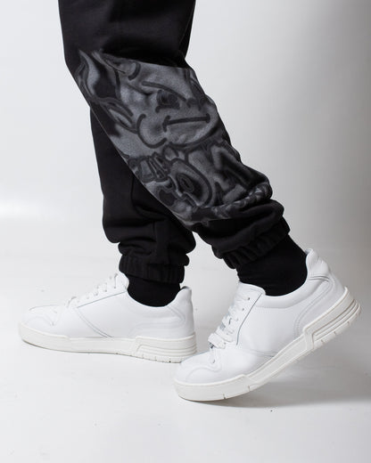 Pantalone Comme des Fuckdown in felpa con logo e stampa uomo