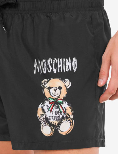 Boxer mare Moschino con logo teddy uomo