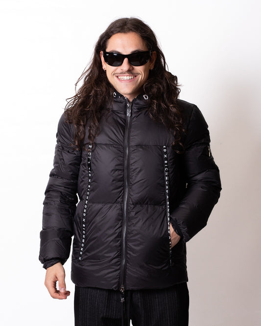 Piumino Richmond X con cappuccio logato uomo