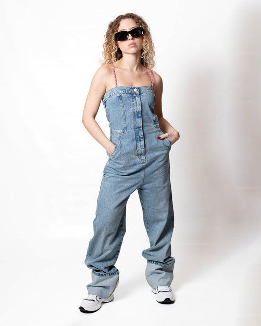 Tuta jumpsuit Moschino Jeans in denim donna