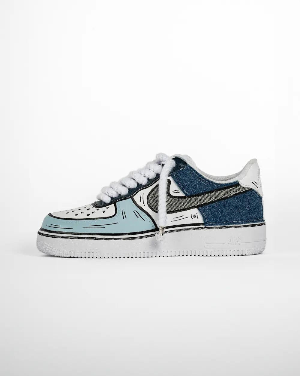 Sneakers Seddys "Nike Air Force One Comics Denim"
