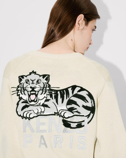 Cardigan Kenzo Paris "Happy Tiger" in misto lana donna