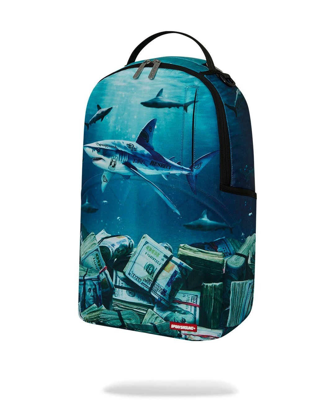 Zaino Sprayground blu SHARK UNDER WATER WITH MONEY BACKPACK 