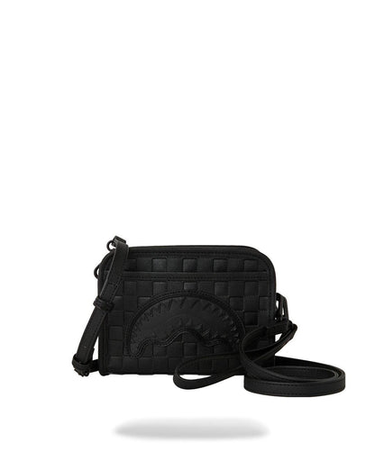 Pochette Sprayground nero RAISED CHECK HANDBAG con tracolla e polsino 