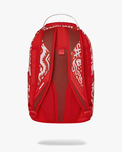Zaino Sprayground rosso GRAFFITI WALL DLXSR BACKPACK