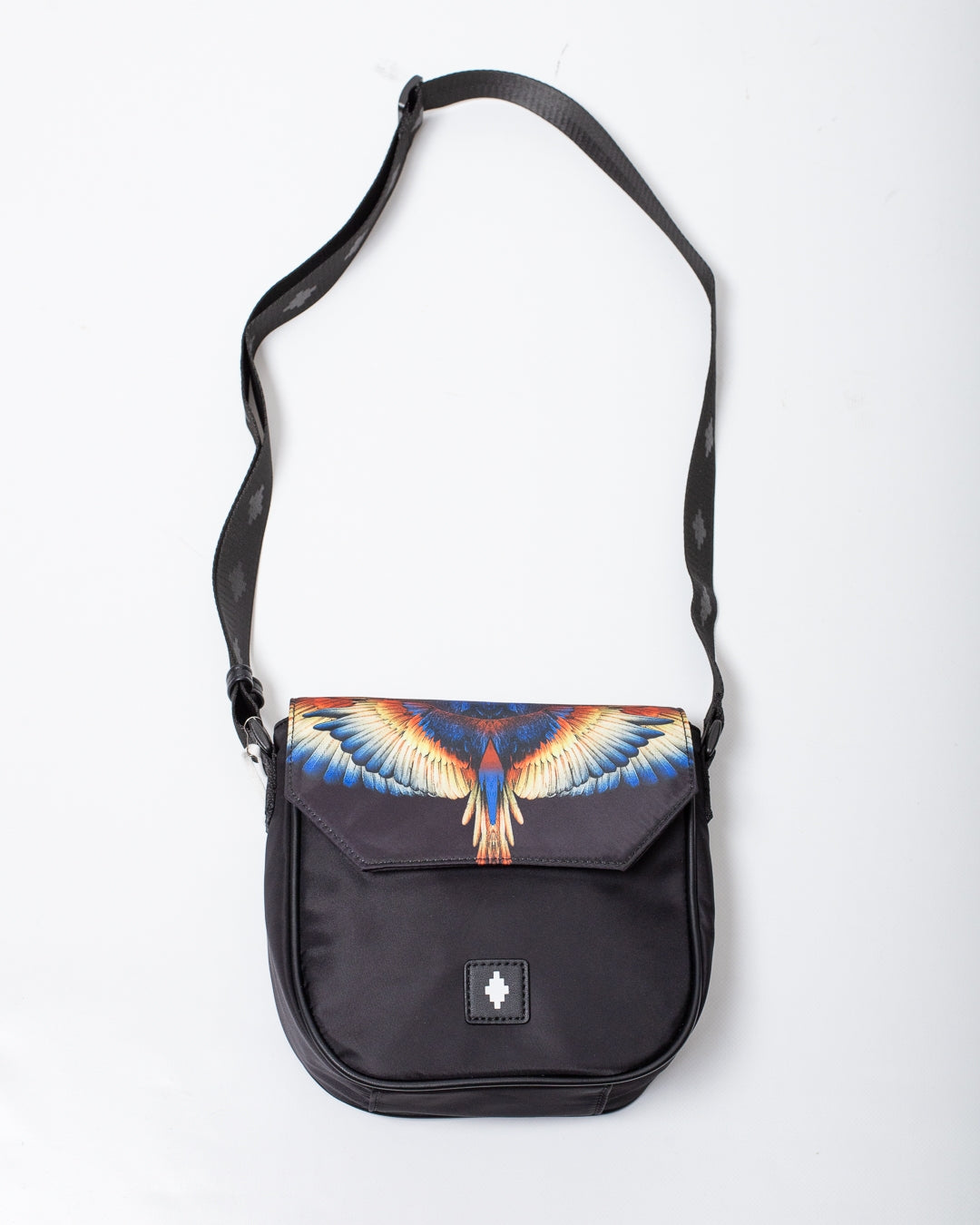 Borsa Marcelo Burlon in nylon con tracolla e logo wings colorfull