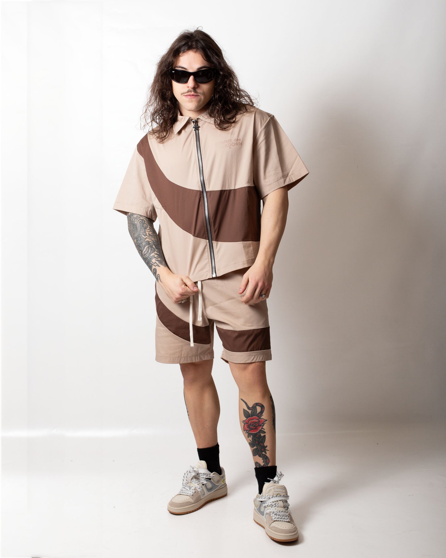 Bermuda Comme des Fuckdown in policotone con inserto uomo