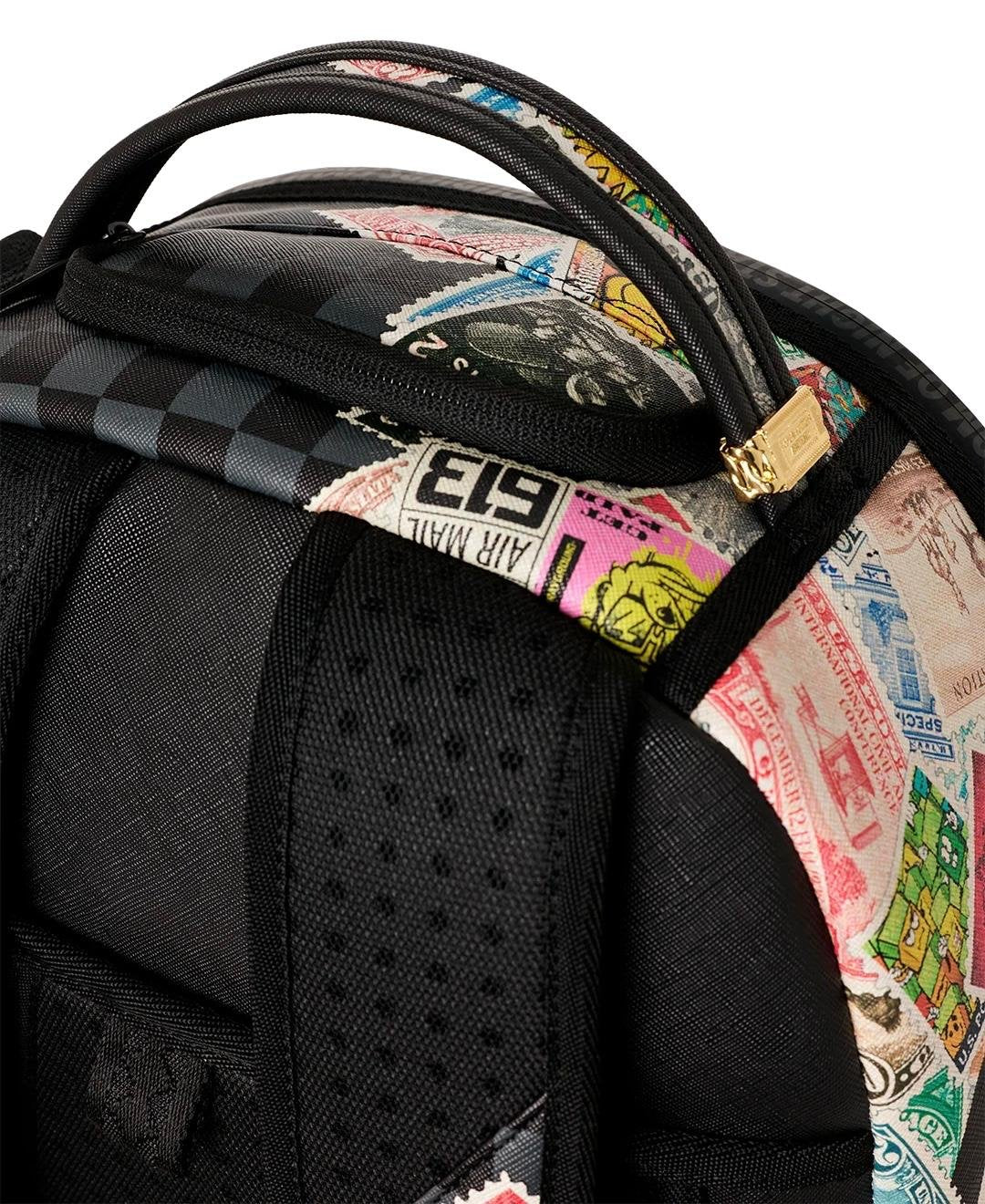 Zaino Sprayground nero USPS HALF STAMPS BACKPACK